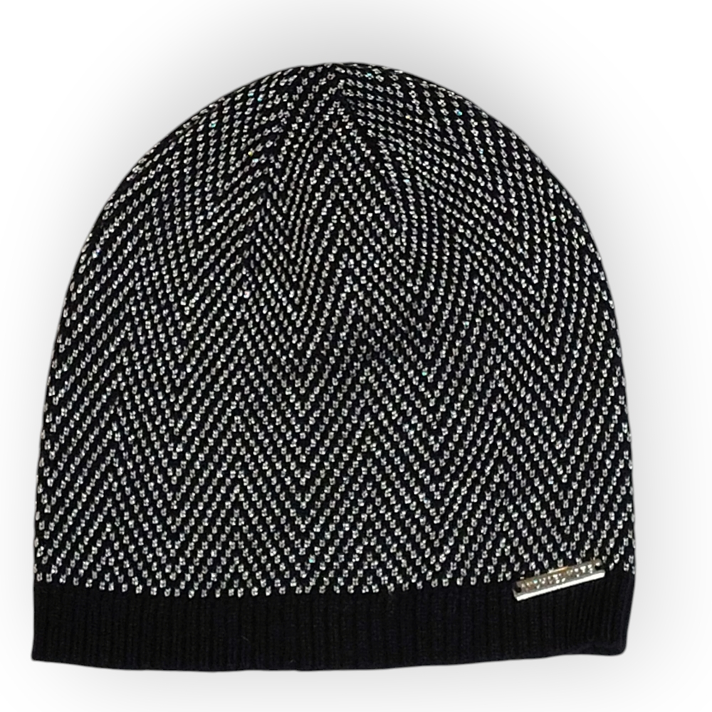 Michael Kors Black and White Patterned Hat